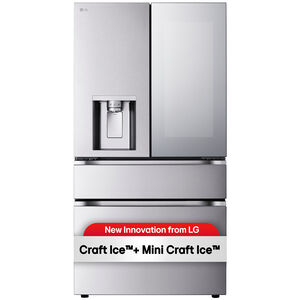 LG 36 in. 28.6 cu. ft. Smart 4-Door French Door Refrigerator with External Ice & Water Dispenser - PrintProof Stainless Steel, , hires