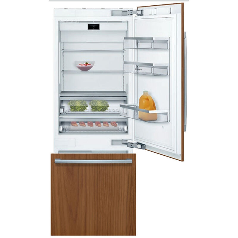 Bosch Benchmark Series 30 in. Built-In 16.0 cu. ft. Smart Counter Depth Bottom Freezer Refrigerator - Custom Panel Ready, , hires