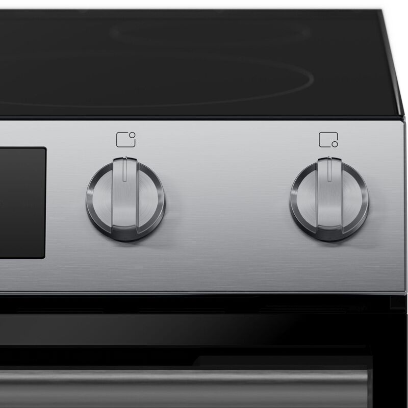 Bosch 100 Series 30 in. 5.8 cu. ft. Air Fry Standard Convection Slide-In Electric Range with Smoothtop Burners - Stainless Steel, , hires