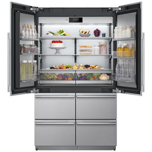SKS 48 in. 26.0 cu. ft. Built-In Smart Counter Depth 6-Door French Door Refrigerator with Internal Water Dispenser - Stainless Steel, , hires