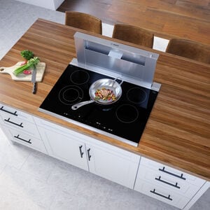 Bosch Benchmark Series 30 in. 5-Burner Electric Cooktop with Simmer Burner & Power Burner - Black with Stainless Steel, , hires