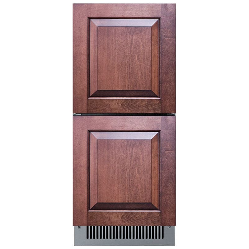 Summit 15 in. 2.7 cu. ft. Outdoor Double Refrigerator Drawers - Stainless Steel/Panel Ready, , hires