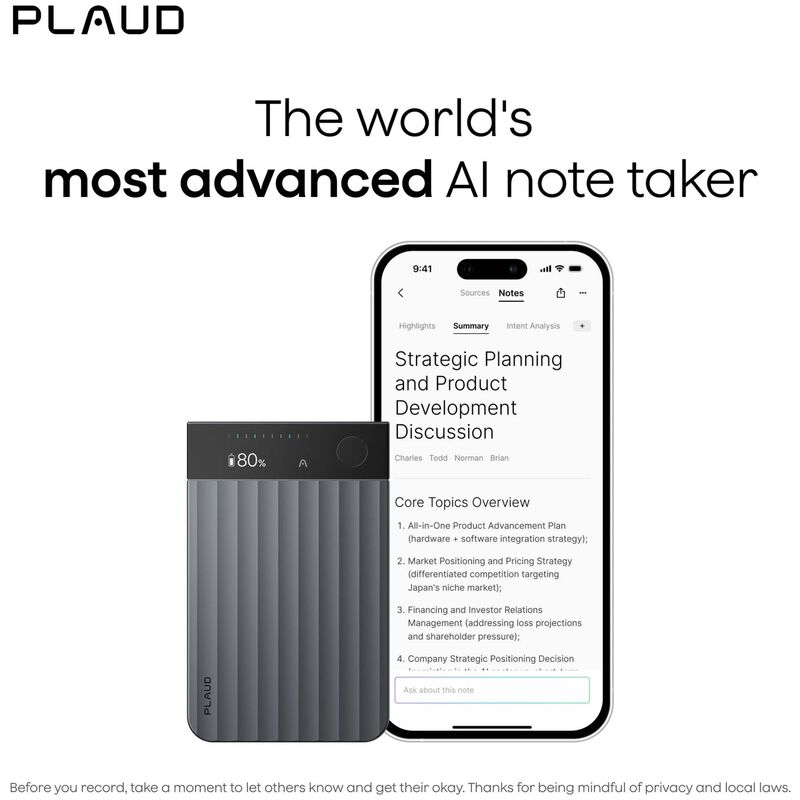 Plaud Note Pro Flow Edition - Black, , hires