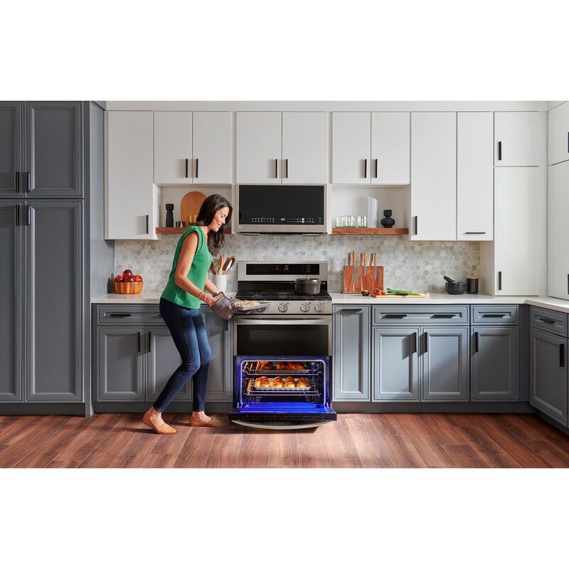 LG 30 in. 6.9 cu. ft. Smart Air Fry True European Convection Double Oven Gas Range with 5 Sealed Burners - Stainless Steel, , hires