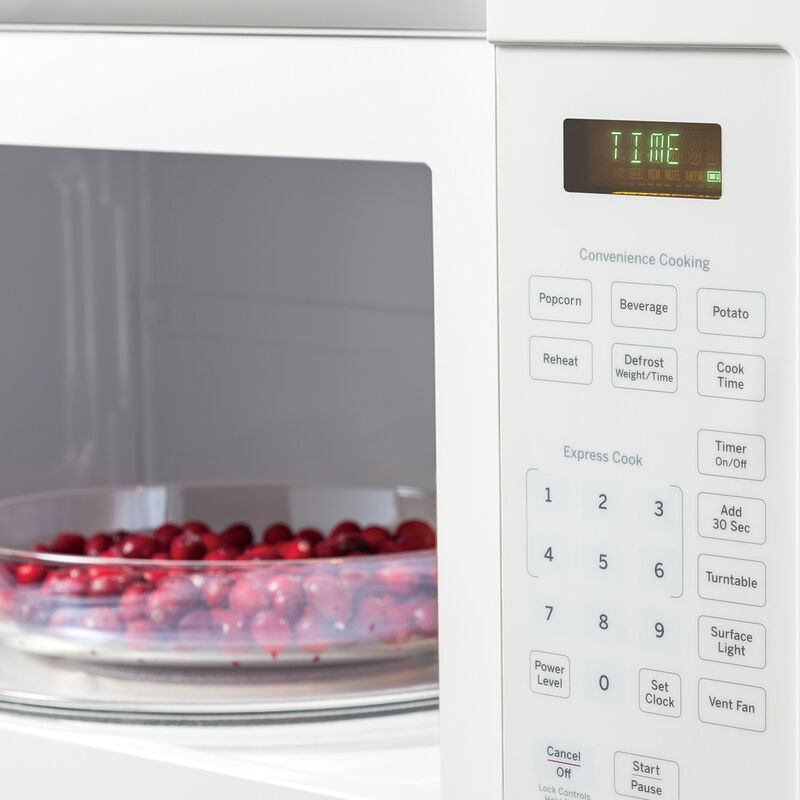 GE 30 in. 1.6 cu. ft. 1000W Over-the-Range Microwave with 300 CFM - White, White, hires