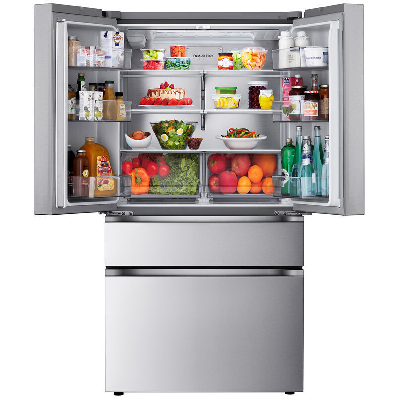 LG 36 in. 29.6 cu. ft. Smart 4-Door French Door Refrigerator with Internal Water Dispenser - PrintProof Stainless Steel, , hires