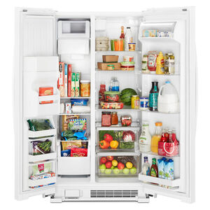 Whirlpool 33 in. 21.4 cu. ft. Side-by-Side Refrigerator with Ice & Water Dispenser - White, White, hires