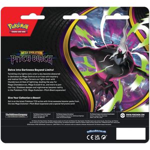 Pokemon Trading Card Game: Mega Evolution - Pitch Black 3-Pack Booster Blister Pack, , hires