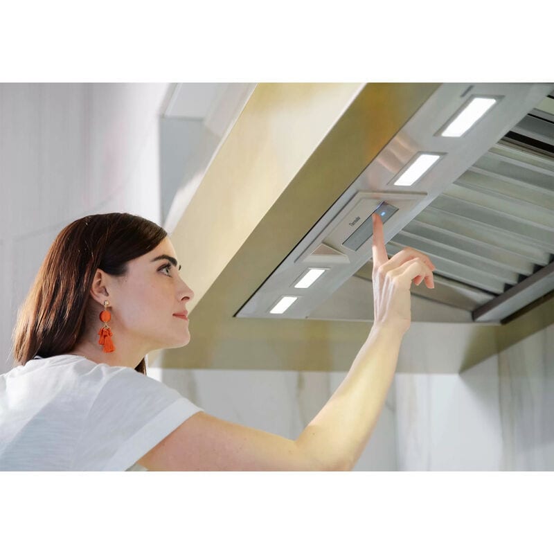 Thermador Professional Series 54 in. Smart Ducted Standard Style Range Hood with 4 Fan Speeds & 4 LED Lights - Stainless Steel, , hires