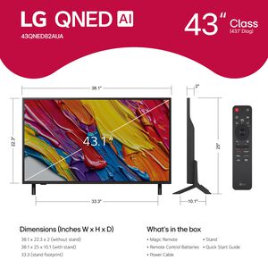 LG - 43" Class QNED82A Series QNED 4K UHD Smart webOS TV, , hires