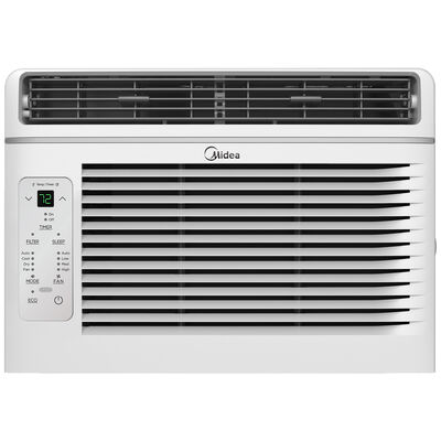 Midea 6,000 BTU Window Air Conditioner with 3 Fan Speeds, Sleep Mode & Remote Control - White | MAW06R1YWT-S