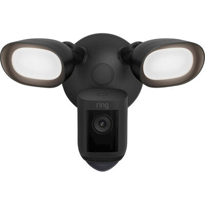 Ring - Floodlight Cam Wired Pro Outdoor Wireless 1080p Surveillance Camera - Black | B08FCWQWDZ
