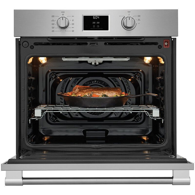 Frigidaire Professional 30 in. 5.3 cu. ft. Steam Electric Single Wall Oven with True European Convection - Stainless Steel, , hires