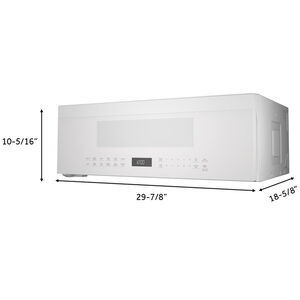 GE 30 in. 1.2 cu. ft. 1000W Low Profile Over-the-Range Microwave with 400 CFM & Sensor Cooking - White, , hires