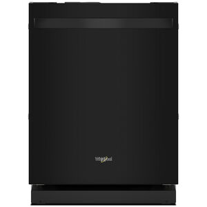 Whirlpool 24 in. Built-In Dishwasher with Top Control, 44 dBA Sound Level, 14 Place Settings, 5 Wash Cycles & Sanitize Cycle - Black, Black, hires