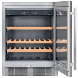 Liebherr 24 in. Undercounter Wine Cabinet with Wood Racks, Single Temperature Zone & 46 Bottle Capacity - Stainless Steel, , hires