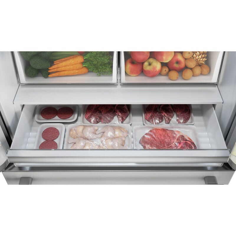 Sharp 36 in. 22.5 cu. ft. Counter Depth 4-Door French Door Refrigerator with Ice Maker - Stainless Steel, , hires