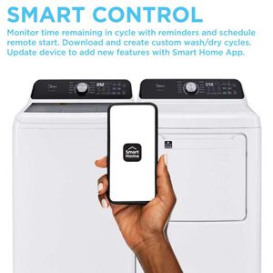 Midea 27 in. 4.5 cu. ft. Smart Top Load Washer - White, , hires