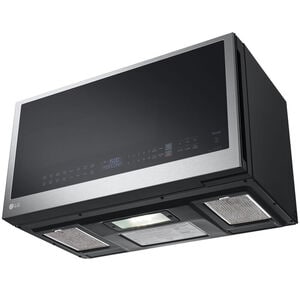 LG 30 in. 1.7 cu. ft. 950W Smart Over-the-Range Microwave with 300 CFM, Convection & Sensor Cooking - PrintProof Stainless Steel, PrintProof Stainless Steel, hires