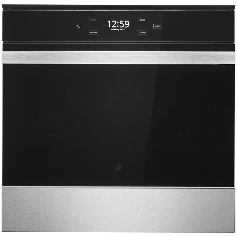 JennAir Noir 24" 2.6 Cu. Ft. Electric Smart Wall Oven with True European Convection & Self Clean - Floating Glass Black, , hires