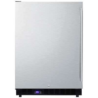 Summit 24 in. 4.7 cu. ft. Upright Compact Freezer with Adjustable Shelves & Digital Control - Stainless Steel | SPFF51OSLHSK
