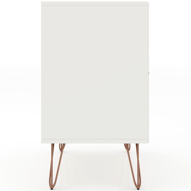 Manhattan Comfort Rockefeller Mid-Century Modern 3-Drawer Dresser - White, White, hires