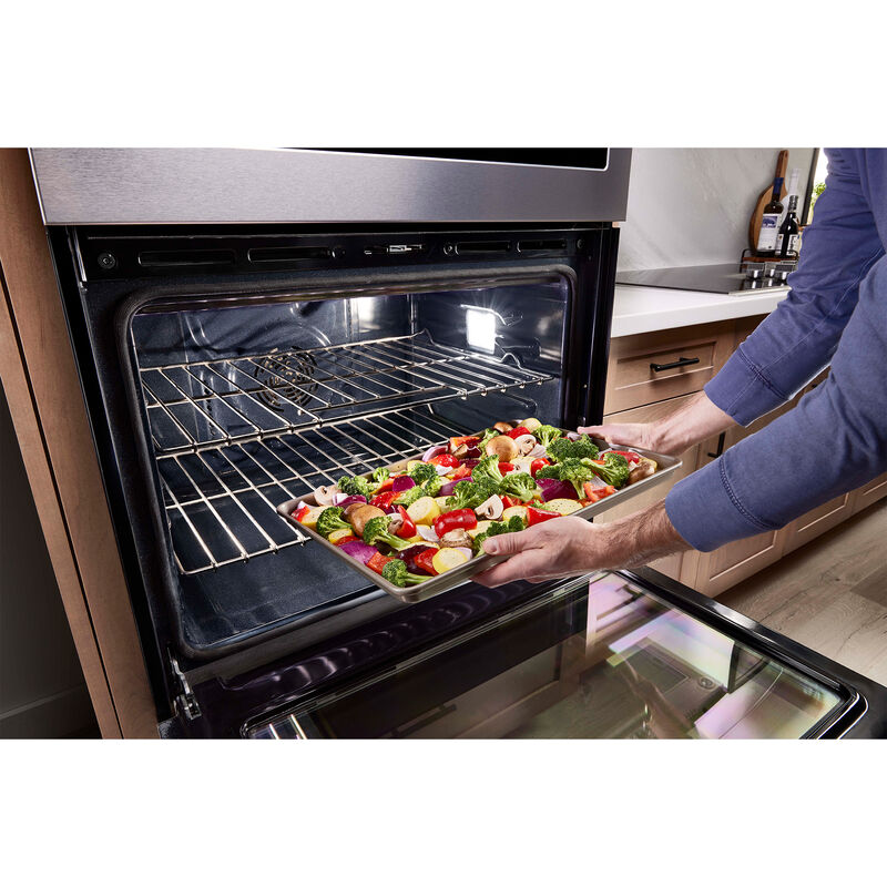 Maytag 30 in. 6.4 cu. ft. Electric Microwave/Wall Oven Combo with True European Convection & Sensor Cooking - Fingerprint Resistant Stainless Steel, , hires