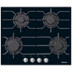Miele 24 in. 4-Burner Natural Gas Cooktop with Power Burner - Stainless Steel, , hires