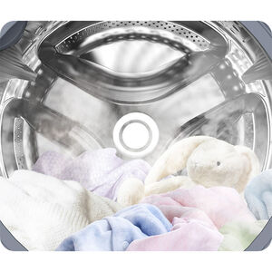 Samsung 5.0 cu. ft. Smart Stackable Front Load Washer with Sanitize Cycle, Steam Wash & MultiControl - Brushed Black, Brushed Black, hires