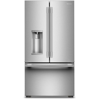 KitchenAid 36 in. 23.1 cu. ft. Smart Counter Depth French Door Refrigerator with Ice & Water Dispenser - Fingerprint Resistant Stainless Steel | KRFC636SPS