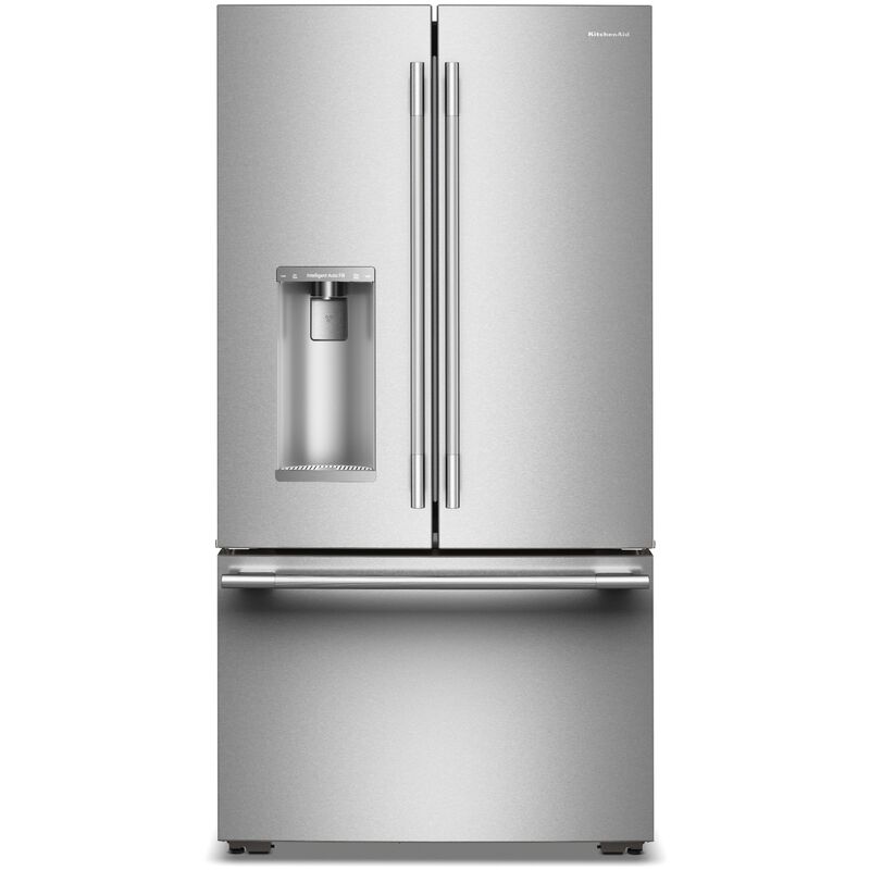 KitchenAid 36 in. 23.1 cu. ft. Smart Counter Depth French Door Refrigerator with Ice & Water Dispenser - Fingerprint Resistant Stainless Steel, , hires