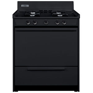 Summit 30 in. 3.7 cu. ft. Oven Freestanding Gas Range with 4 Open Burners - Black, , hires