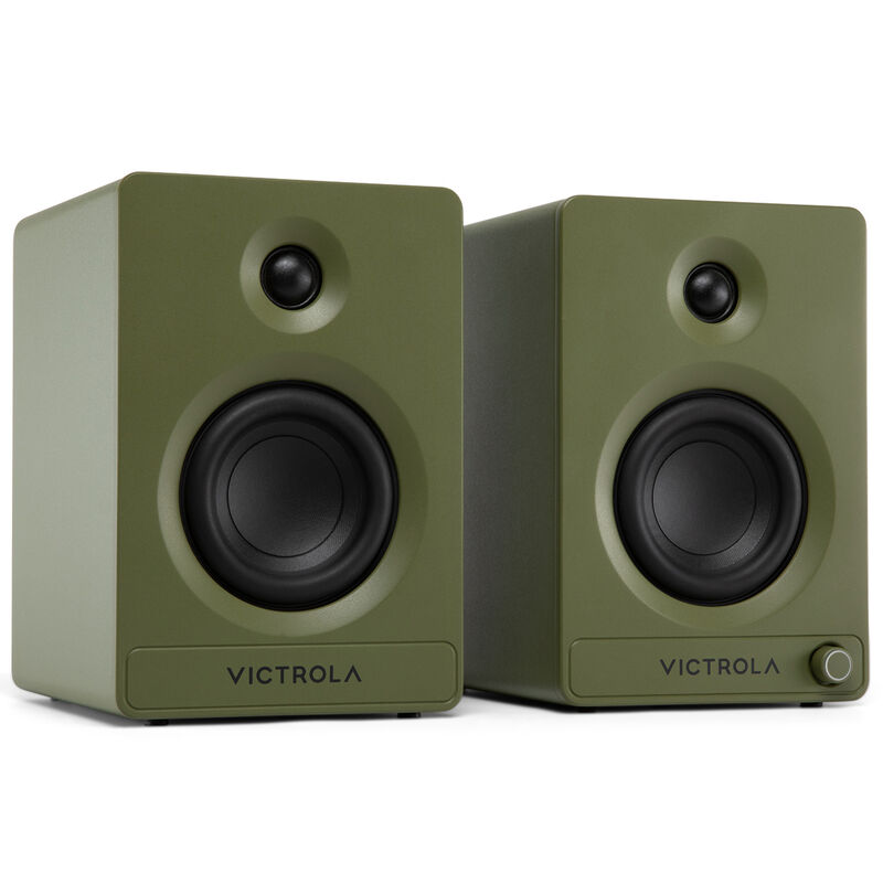 Victrola Tempo Bluetooth Bookshelf Speakers - Green, , hires