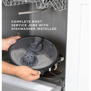 GE 24 in. Front Control Flush-Mount Dishwasher with 59 dBa Sound Level, Dry Boost & Pocket Handle - Black, Black, hires