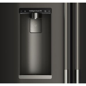 KitchenAid 36 in. 23.1 cu. ft. Smart Counter Depth French Door Refrigerator with Ice & Water Dispenser - Black Ore, Black Ore, hires