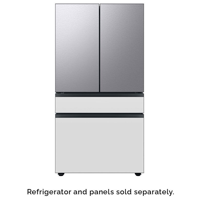 Samsung Bespoke 4-Door French Door Bottom Panel for Refrigerators - White Glass, , hires