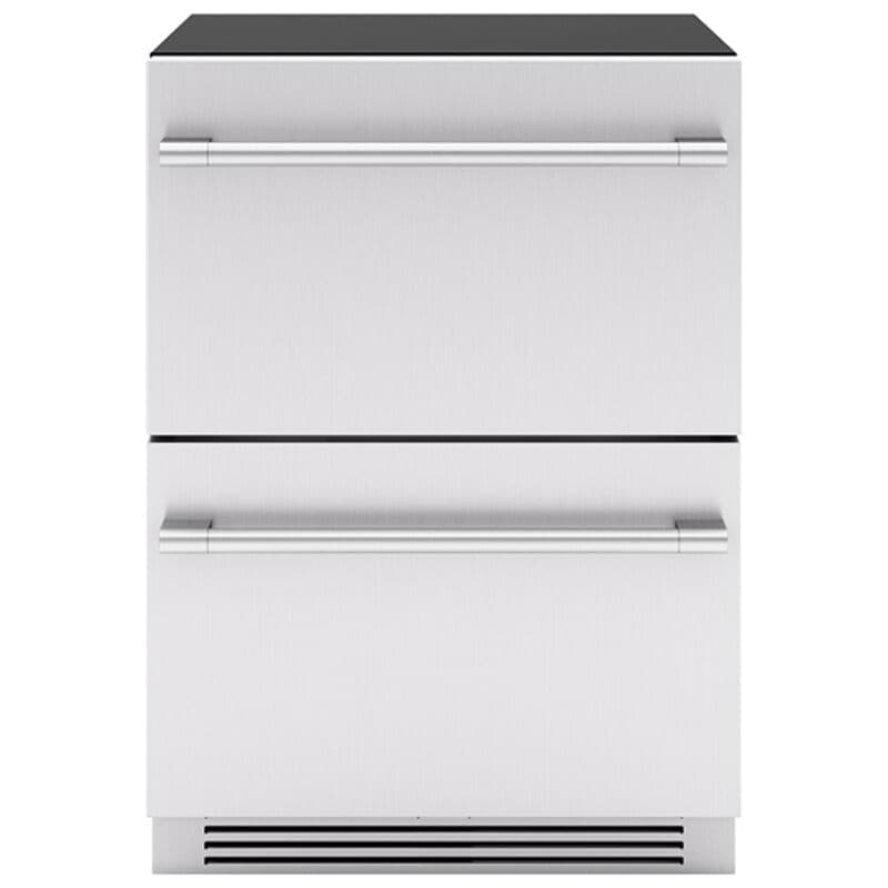 Zephyr Presrv Series 24 in. 3.9 cu. ft. Double Refrigerator & Freezer Drawers - Stainless Steel, , hires