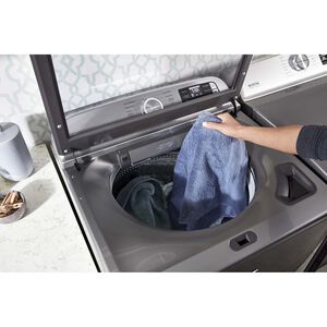 Maytag 27 in. 5.3 cu. ft. Smart Top Load Washer with Extra Power Button & Sanitize with Oxi - Metallic Slate, Metallic Slate, hires