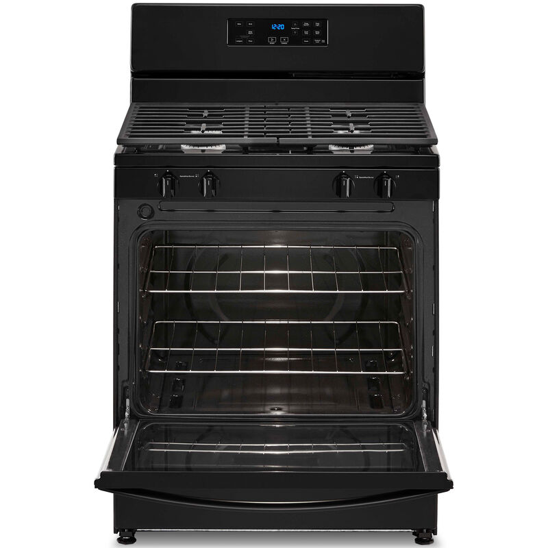 Whirlpool 30 in. 5.1 cu. ft. Oven Freestanding Gas Range with 4 Sealed Burners - Black, , hires