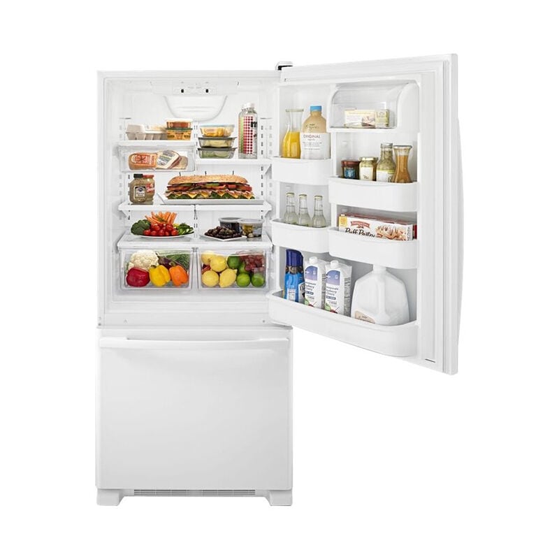Amana 29 in. 18.6 cu. ft. Bottom Freezer Refrigerator - White, White, hires
