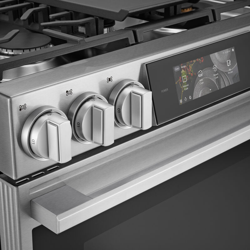 LG Signature 30 in. 6.3 cu. ft. Smart Air-Fry True European Convection Slide-in Gas Range with 5 Sealed Burners & Griddle - PrintProof Stainless Steel, , hires