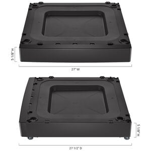 LG ADA Compliant Laundry Pedestal Riser for Washer - Black Steel, Black Steel, hires