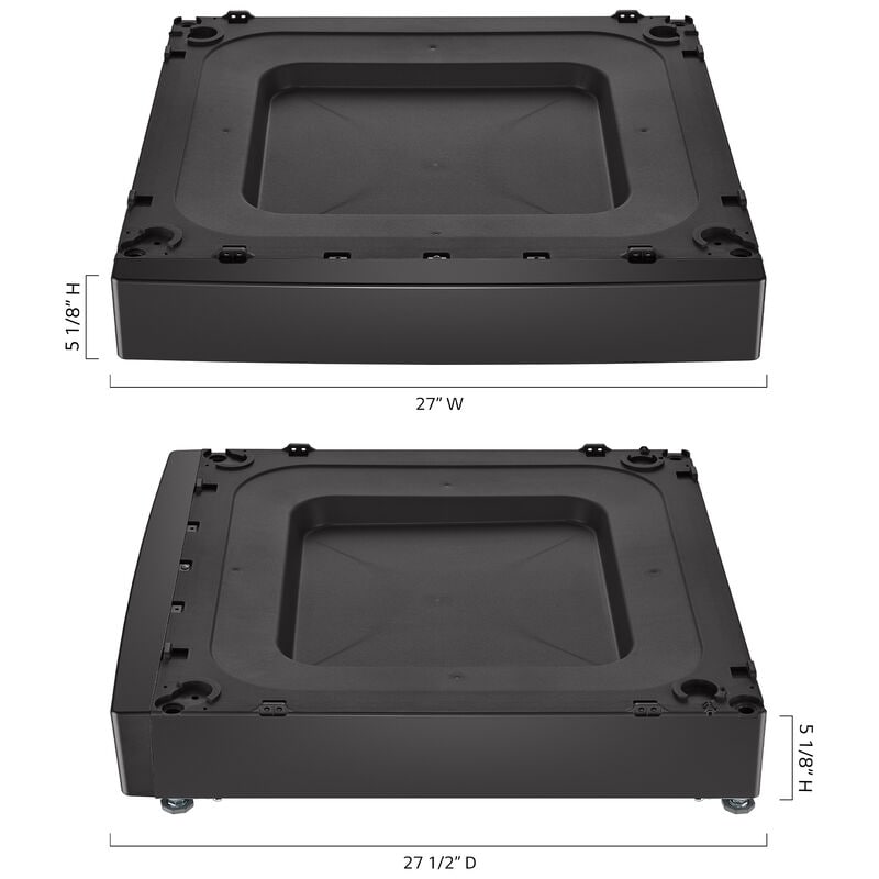 LG ADA Compliant Laundry Pedestal Riser for Washer - Black Steel, Black Steel, hires