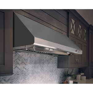 Monogram 48 in. Standard Style Range Hood with 940 CFM, Ducted Venting & 3 Halogen Lights - Stainless Steel, , hires