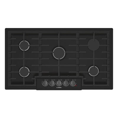 Bosch 800 Series 36" Gas Cooktop with 5 Sealed Burners - Black | NGM8646UC