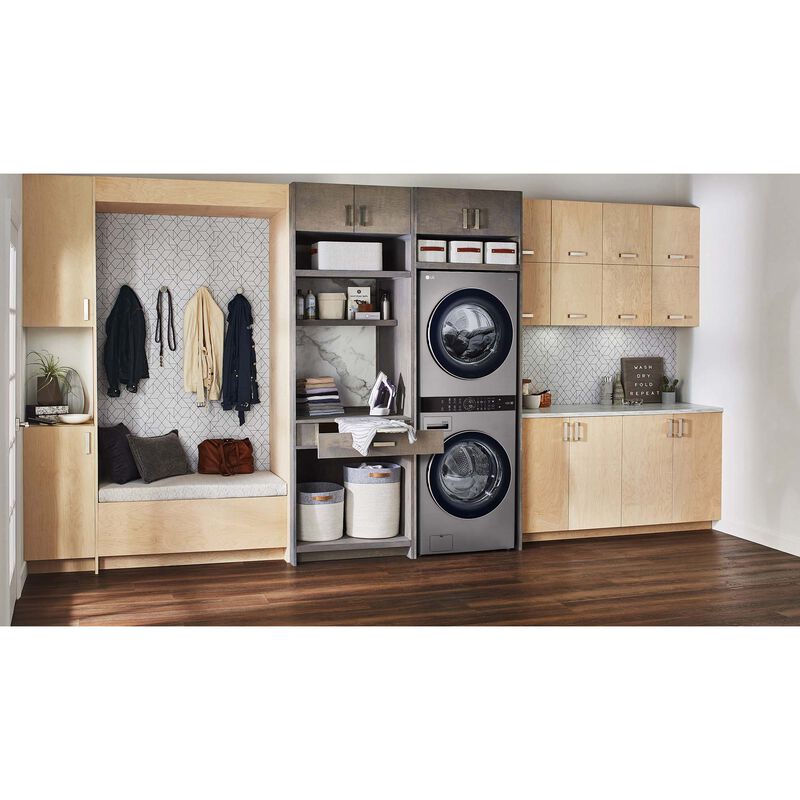 LG 27 in. WashTower with 4.5 cu. ft. Washer with 6 Wash Programs & 7.4 cu. ft. Gas Dryer with 6 Dryer Programs, Sensor Dry & Wrinkle Care - Graphite Steel, Graphite Steel, hires