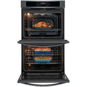 Frigidaire 30 in. 10.6 cu. ft. Top Control Electric Double Wall Oven With Standard Convection - Black Stainless Steel, Black Stainless Steel, hires