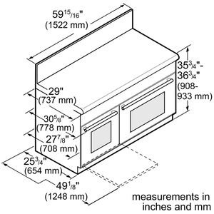 Thermador Pro Grand Professional Series 60 in. 7.3 cu. ft. Smart True European Convection Steam Double Oven Dual Fuel Range with 6 Sealed Burners & Griddle - Stainless Steel, , hires