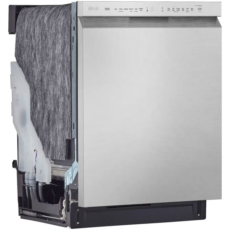 LG 24 in. Front Control Dishwasher with 48 dBa Sound Level, 3rd-Rack, Dynamic Dry & Pocket - PrintProof Stainless Steel, PrintProof Stainless Steel, hires