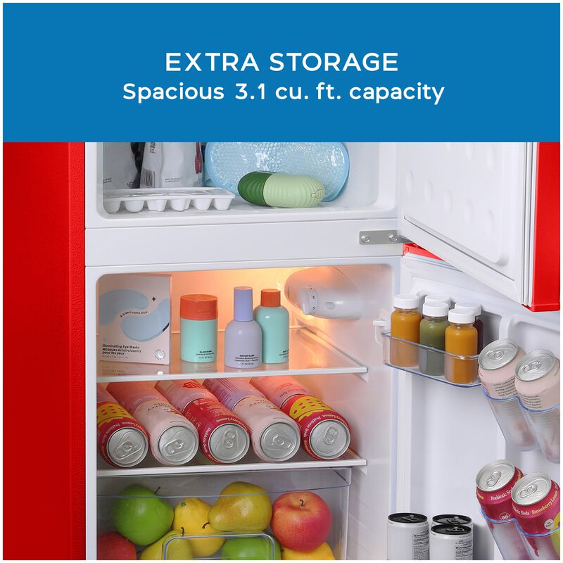 Avanti 18 in. 3 cu. ft. Mini Fridge with Top Freezer - Red, Red, hires